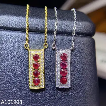 KJJEAXCMY бутик ювелирных изделий из стерлингового серебра 925 пробы, натуральная голубиная кровь, рубиновый кулон, женское ожерелье, поддержка обнаружения отлично