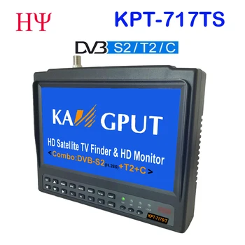KPT-717ST DVB-S2 DVB-T/T2 DVB-C Комбинированный Цифровой Спутниковый Измеритель H.265 vs kpt-716ts