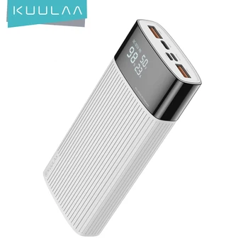 KUULAA PowerBank 20000 мАч QC PD 3,0 ПоверБанк Быстрая Зарядка Power Bank 20000 мАч USB Внешнее зарядное устройство Для iPhone 15 14