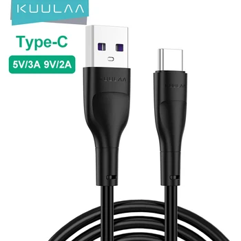 KUULAA USB Type C Кабель для Xiaomi Samsung S21 S20 USB C Кабель 3A Быстрая Зарядка Type C Зарядное Устройство для телефона Провод для передачи данных Шнур USB C Кабель