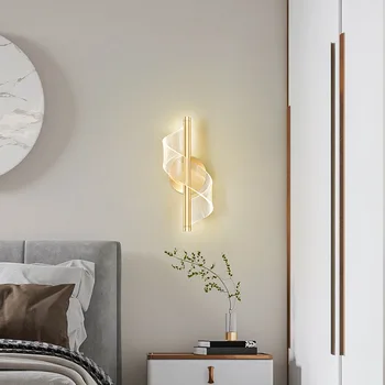 Lumino Современный Простой Прикроватный светодиодный Настенный светильник, Новый Роскошный Креативный Фоновый светильник для гостиной, минималистичные акриловые Настенные светильники для помещений