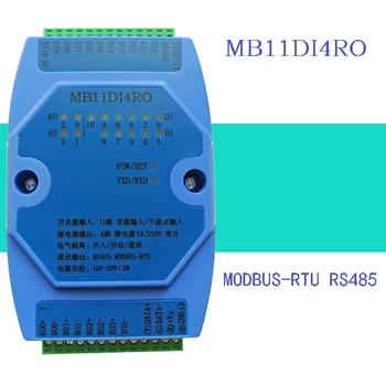 MB11DI4RO Переключатель Входа/выхода 11-канальный Открытый 4-канальный Модуль релейного выхода RS485 MODBUS-RTU Связь