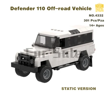 Moc-4332 Defender 110 Модель внедорожника с рисунками в формате PDF, строительные блоки, кирпичи, игрушки 