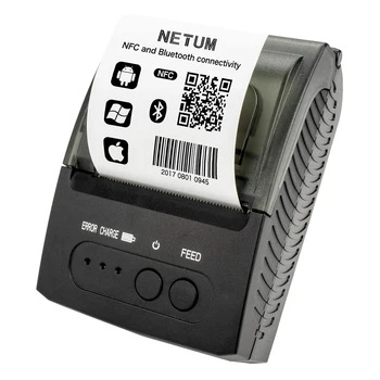NETUM 1809 Мини Портативный 58 мм Bluetooth термопринтер для чеков, поддержка Android/IOS USB термопринтер для POS-системы