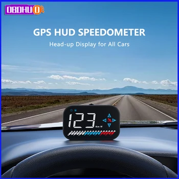 OBDHUD GM7 GPS Спидометр Универсальный HUD Головной дисплей Подходит для всех автомобилей 2023 Новый Проектор Скорости Аксессуары для автомобильной Электроники