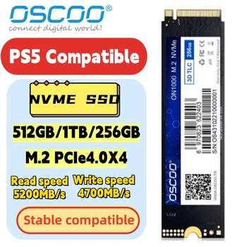 OSCOO M.2 NVME 2280 мм SSD 1 ТБ 512 ГБ 256 ГБ Hdd для Ps5 Внутренний жесткий диск PCIe 4,0x4 Ssd Disco Duro для настольных компьютеров и ноутбуков