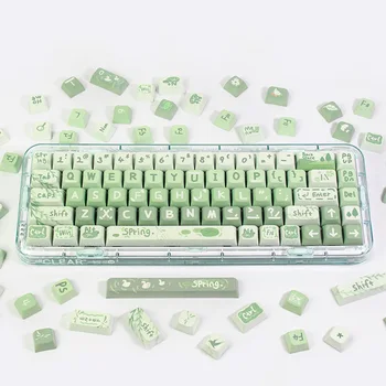 PBT Green Keycaps 133 клавиши Keycap Profile Key cap Для набора механических клавиатур Mx Switch с RGB подсветкой 61/96/ 108 Геймерских клавиатур