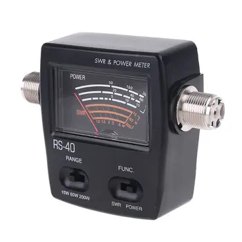 RS40 Измеритель КСВ мощности RS-Измеряемый диапазон мощности до 200 Вт с разъемом адаптера 144/430 МГц для замены портативной рации