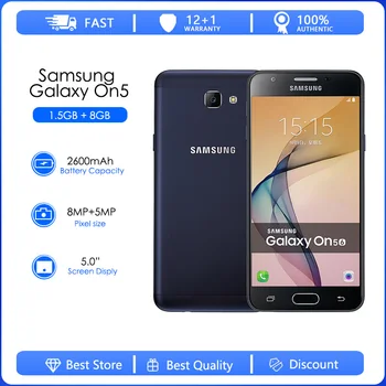 Samsung Galaxy On5 Восстановленный-Оригинальный разблокированный мобильный телефон G5500 5,0 дюймов 4G Бесплатная доставка