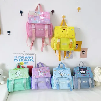 Sanrio/Детский школьный ранец, Новый мультяшный милый рюкзак Kuromi, школьный ранец для отдыха в детском саду в иностранном стиле для мальчиков и девочек