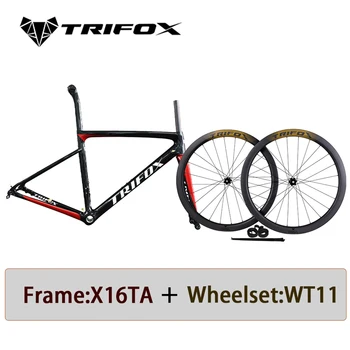 TRIFOX Bike Карбоновая рама для шоссейного велосипеда X16TA ＋Колесная пара WT11/кадры для движения по маршруту из углеродного волокна X16TA +, jeu de roues WT11