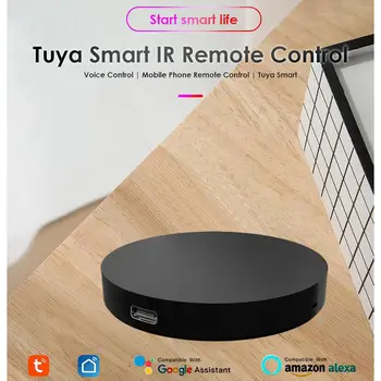 TUYA Smart IR пульт дистанционного управления Smart WiFi Универсальный инфракрасный Tuya для управления умным домом для телевизора DVD AUD AC Работает с Alexa Google
