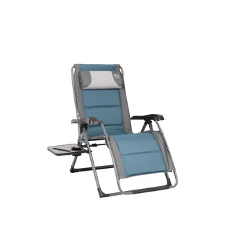 Timber Ridge Banyon Series, 1 упаковка, полиэфирный стул с нулевой гравитацией, синий, вместимостью 350 фунтов, пляжный стул, уличный стул