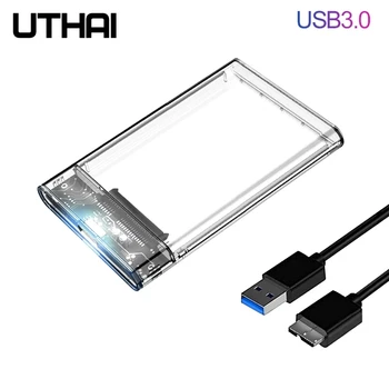 UTHAI G06 USB3.0/2.0 Корпус жесткого диска 2,5 дюймов Последовательный Порт SATA SSD Чехол Для жесткого диска Поддержка 6 ТБ прозрачный Мобильный внешний чехол для жесткого диска