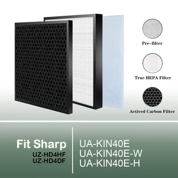 UZ-HD4HF UZ-HD4DF Сменный HEPA-и угольный фильтр True для моделей UA-KIN40E UA-KIN40E-W UA-KIN40E-H Sharp Air Purifier