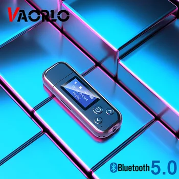 VAORLO ЖК-дисплей USB Bluetooth 5,0 Аудио Адаптер Встроенный Аккумулятор 3,5 мм RCA USB TF Стерео Музыка Для ПК ТВ Автомобильный Беспроводной Ключ
