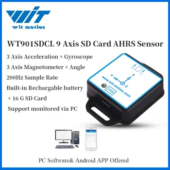 WitMotion 9-Осевой Датчик хранения карт памяти 16G WT901SDCL Цифровой Угол наклона + Гироскоп + Ускорение + Магнитометр 200 Гц Выход на ПК/SD