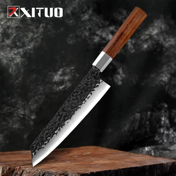 XITUO 8-дюймовый Нож Kiritsuke с восьмиугольной ручкой, Японские Ножи Gyuto, Кухонный шеф-повар, профессиональный инструмент для лосося с острым лезвием, Новый подарок