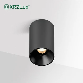 XRZLux Круглые светодиодные светильники для поверхностного монтажа 10 Вт COB LED Потолочные точечные светильники Алюминиевая светодиодная лампа с антибликовым покрытием Для внутреннего освещения