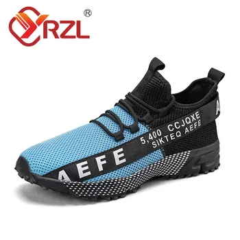 YRZL/ Легкие мужские кроссовки для бега 2023, Мужские Дизайнерские Сетчатые повседневные Кроссовки на Шнуровке, Мужские теннисные туфли для занятий Спортом на открытом воздухе