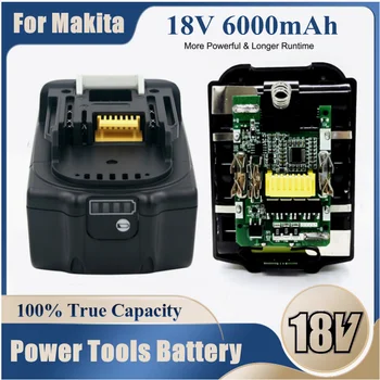 aleaivy для Makita 18V 6000mAh перезаряжаемый электроинструмент с заменой сбалансированного литий-ионного аккумулятора BMS LXT BL1860B BL1860