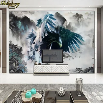 beibehang custom papel de parede 3d настенная бумага большие Чернила орел настенные обои в соответствии с DIY пользовательские фрески украшение дома