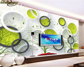 beibehang papel de parede Пользовательские обои фреска 3d стерео круг абстрактное дерево фон обои домашний декор 3d обои