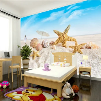 beibehang детская комната средиземноморские ракушки papel de parede 3d тв фон обои для стен 3 d papier peint