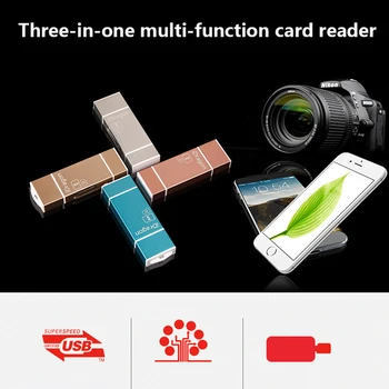 microSD SD TF USB2.0 microUSB Lightning I-Flash OTG Универсальный Дизайн Устройства чтения карт памяти для Ipad iPhone Android Phone PC