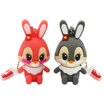 rabbit USB Memory Stick 4 8 16 32 64 128 гб Флешка 256 ГБ 32 ГБ 8 ГБ USBфлэш-накопитель подарок Кролика