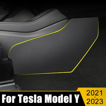 Автомобильные Аксессуары Для Tesla Model Y ModelY 2021 2022 2023 Центральное Управление Боковая Защита Kick Pad Защитный Чехол Для Ног Отделка Ковриков