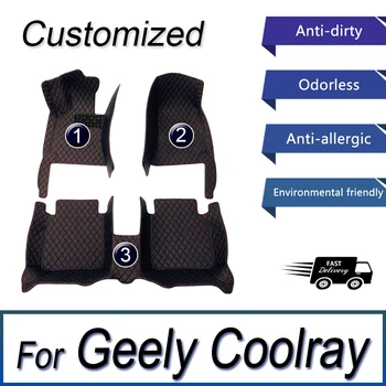Автомобильные Коврики Для Geely Coolray 2019 2020 2021 2022 Пользовательские Автоматические Накладки для Ног Автомобильные Ковровые покрытия Аксессуары для интерьера