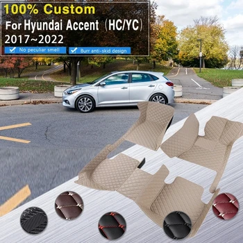 Автомобильные Коврики Для Hyundai Accent Solaris HC YC Хэтчбек 2017 2018 2019, Анти-грязные Кожаные Коврики Для Багажника Автомобиля, Автомобильные Аксессуары
