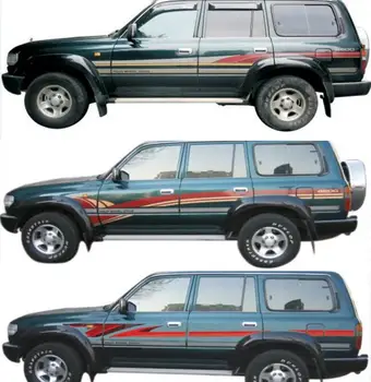 Автомобильные наклейки для Toyota Land Cruiser 4500 1992-1995, цвет кузова, полоса LC80, изменение внешнего вида, модифицированные наклейки
