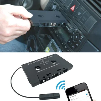 Автомобильный Bluetooth 5,0 Магнитофон Аудио Aux Адаптер с Микрофоном 6 Часов Музыкального времени 168 Часов В режиме ожидания Кассетный Адаптер Для смартфона