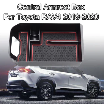 Автомобильный Центральный Подлокотник, Органайзер для Центральной консоли Toyota RAV4 2019 2020 RAV 4, Аксессуары для интерьера автомобиля