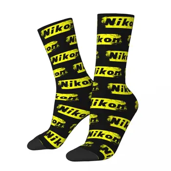 Аксессуары с логотипом Nikon в стиле ретро 1960-х годов, носки для экипажа, Уютные длинные носки для скейтборда, милые подарки на День рождения для мужчин
