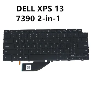 Американская клавиатура для Dell XPS 13 7390 2-в-1 на английском языке черного цвета с подсветкой 04J7RW NSK-ET0BC PK132C91A00 4J7RW оригинал