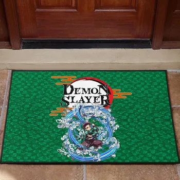 Аниме-коврик Demon Slayer, Забавный коврик для крыльца, коврики для пола, 3D коврик для улицы, нескользящий -2