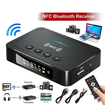 Аудиоадаптер NFC Bluetooth 5,0 3,5 мм AUX RCA Беспроводной приемник Передатчик Оптический/коаксиальный музыкальный адаптер для телевизора, ПК, автомобильной колонки