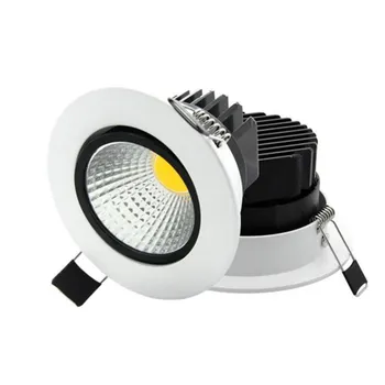 Бесплатная доставка Супер яркий светодиодный светильник с регулируемой яркостью COB, потолочный точечный светильник, 10 Вт, потолочные встраиваемые светильники, теплое холодное белое освещение в помещении