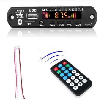 Беспроводной Bluetooth 5,0 9 В-12 В MP3 WMA Декодер Плата Автомобильного Аудио USB TF FM-радио Модуль Цветной Экран MP3-плеер с Дистанционным Управлением