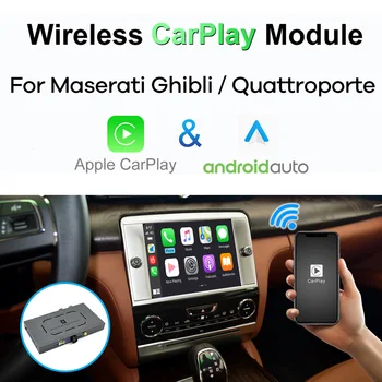 Беспроводной CarPlay для Maserati Ghibli Quattroporte 2014 2015 2016 Android Автоматический Модуль Коробка Видеоинтерфейс Зеркальная ссылка