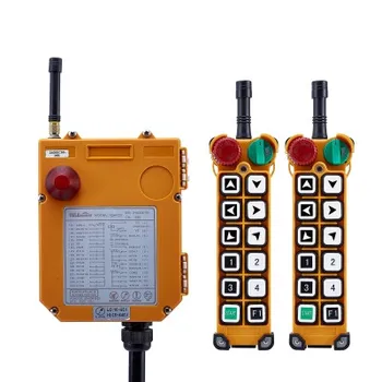 Беспроводной промышленный пульт дистанционного управления F24-12S с двумя передатчиками и одним приемником UHF или VHF 18-65V и 65-440V