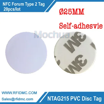 Бирка Ntag215 с NFC 13,56 МГц, метка NTAG215 из ПВХ с самоклеющимся диском для Tagmo
