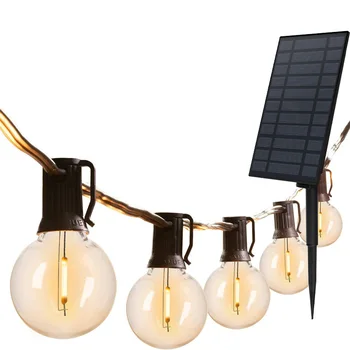 Водонепроницаемые светодиодные наружные солнечные струнные светильники -Ai Smart adjustment Небьющиеся лампы (25 ламп / 7,7 м)