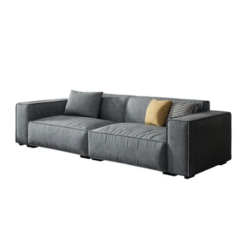 Высококачественный Роскошный диван, Дизайнерский 4-местный Кожаный Диван для гостиной