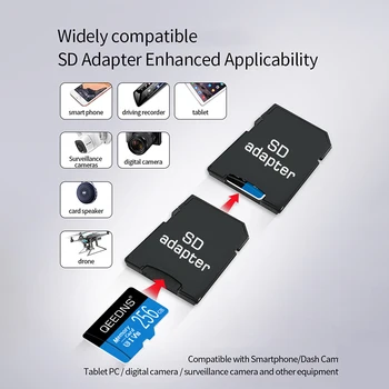 Высокоскоростная Карта Micro tf SD Флэш-видеокарта 256 ГБ 512 ГБ 128 ГБ U3 SDXC Mini SD Card 8G 16G 32G Карта Памяти TF Card Бесплатный Адаптер