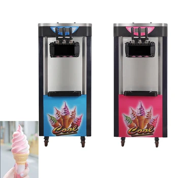 Горячая Продаваемая Вертикальная Машина Для Производства Мороженого 110V/220V Коммерческая Вертикальная Машина Для Производства Мягкого мороженого с 3 Вкусами IceCreamMachine