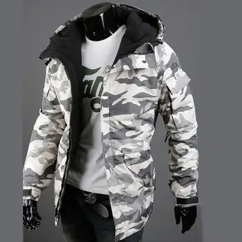 Горячая распродажа 50% 2021 Модная теплая мужская куртка в стиле милитари, пальто с камуфляжным принтом, одежда для улицы, повседневная уличная одежда